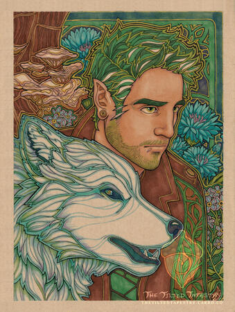 "Verdant Arch" 9" x 12" Ink & Alcohol Markers on Paper