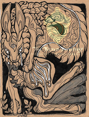 "Praeda" 8" x 6" Ink & Alcohol Markers on Paper