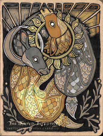 "Duality" 8" x 6" Ink & Alcohol Markers on Paper