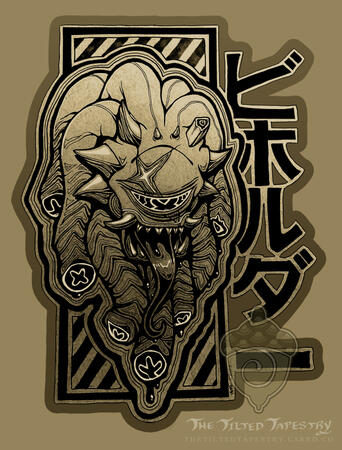 "Oni Eye Beast" 9" x 12" Ink & Alcohol Markers on Paper