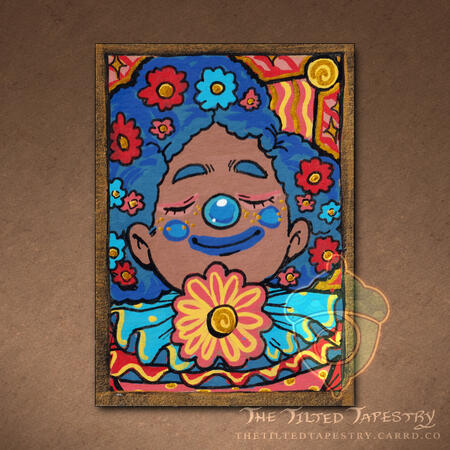 "Bobbie" (Funny Pages) 2.5" x 3.5" Acrylic & Ink on Paper