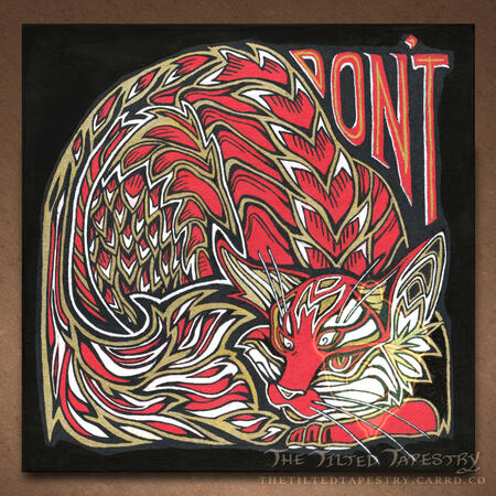 7.75" x 7.75", Acrylic Gouache & Ink on Wood