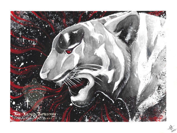 "Jungle Ghost" 9" x 12" Watercolor on Paper