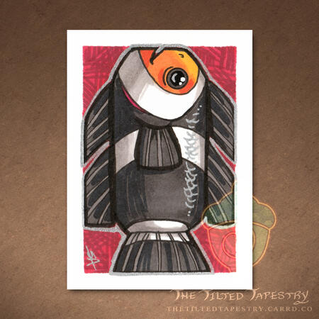"Clownfish" (Squishes) 2.5" x 3.5" Alcohol Markers & Ink on Paper